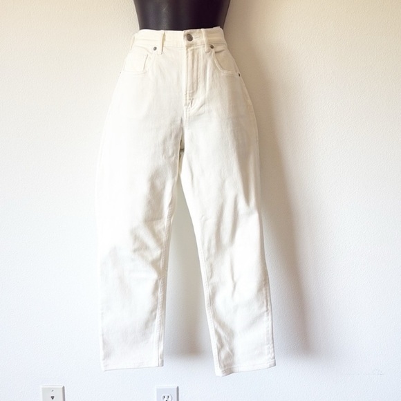 Everlane Cheeky Jeans Crop Size 25 Cream - Picture 8 of 9